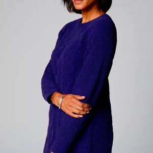 BNWT J Jill Violet Chenille Cable Tunic Sweater  - Size XLT